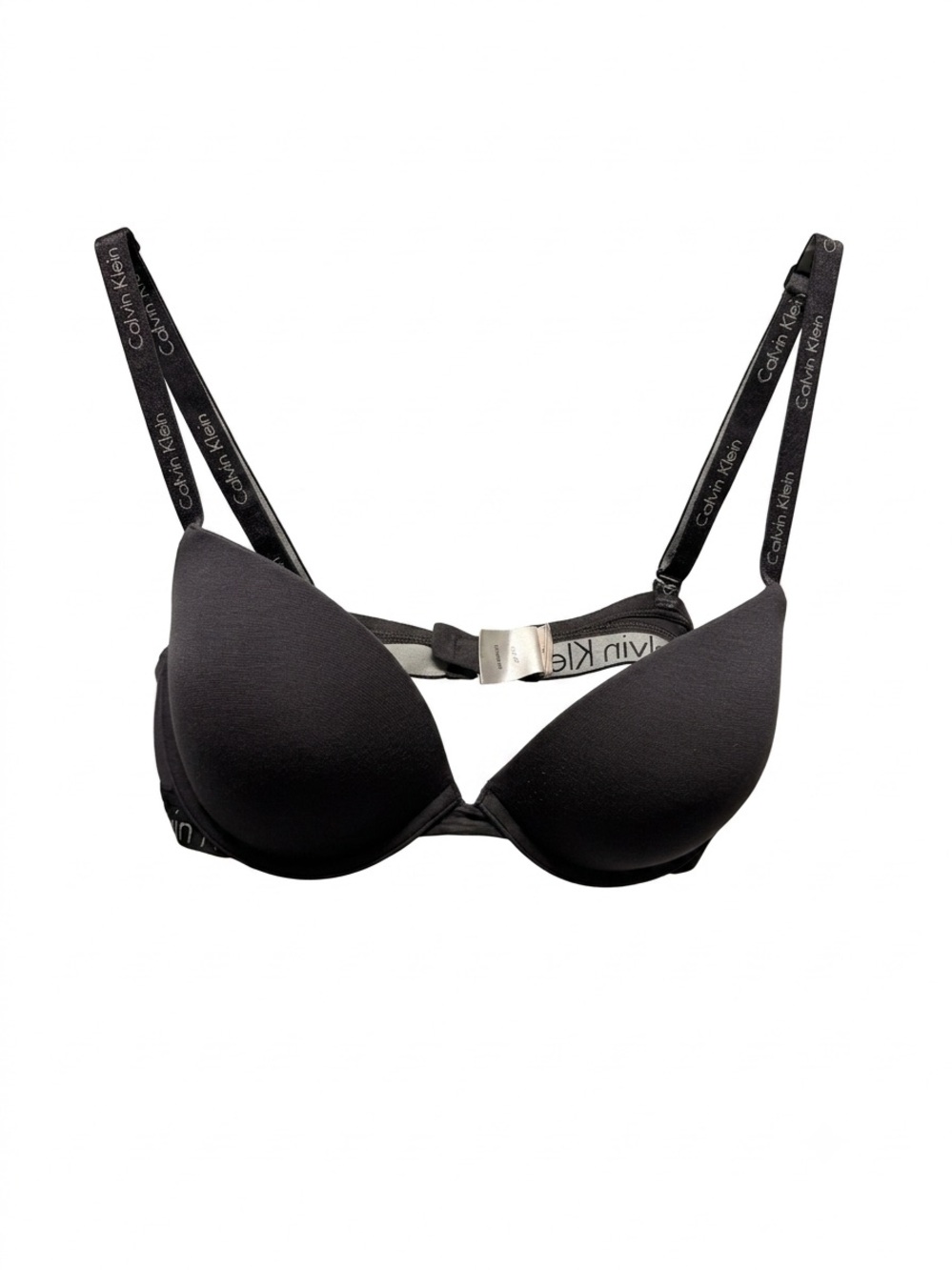 Calvin Klein Black Contour Push-Up Bra with Branded Straps